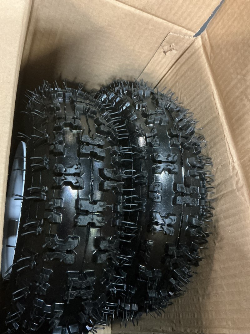 Condition photo showing Good Condition for AR-PRO 13x4.10-6 Snow Blower Tire Assembly, 4PR Tubeless Tire with Steel Rim, 3/4" Bore Hole & 4.2" Offset Hub, Compatible with Ariens 07101238 (2-Pack)