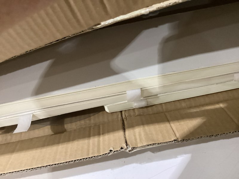 Condition photo showing Good Condition for 4pack cylinder stands for party, foldable cardboard columns with 4 clear round top plates, cake display pedestal stand for wedding banquet vendor events decorative beige