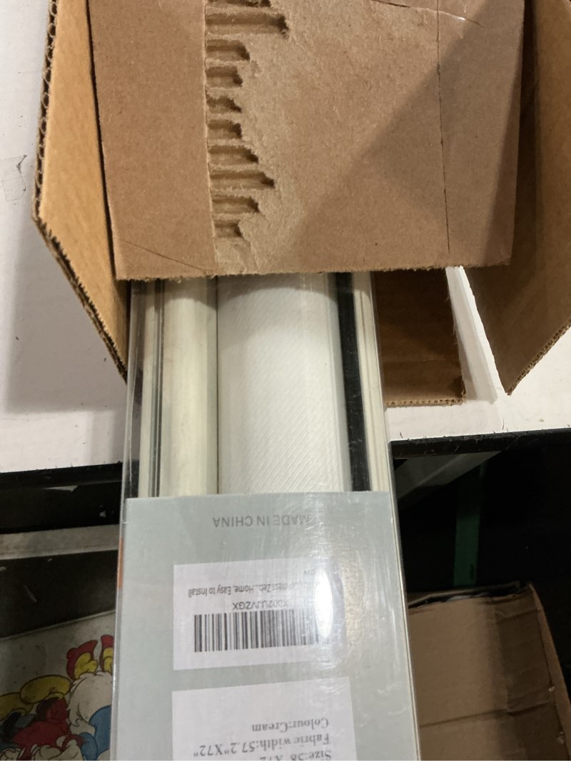 Condition photo showing New/Like New for persilux cordless zebra blinds for windows (58" w x 72" h, cream) free-stop roller windows shades dual layer light control for day and night, light filtering sheer shades for home, easy to install 58"w x 72"h cream