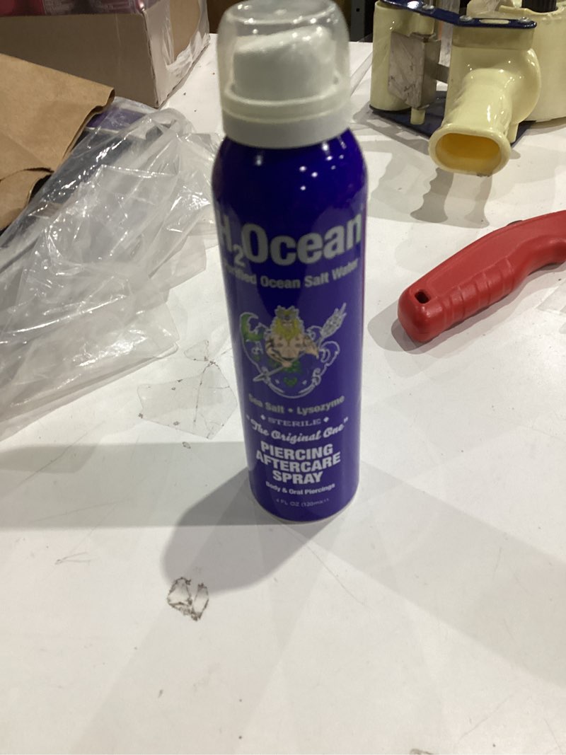 Condition photo showing New/Like New for H2Ocean Piercing Aftercare Spray and Keloid Bump Removal– Sea Salt Spray for Body and Facial Piercings – Ear, Nose, Navel, Oral & Body Piercing Cleaner, Aftercare Solution for New Piercings– 4oz 4 Fl Oz (Pack of 1)