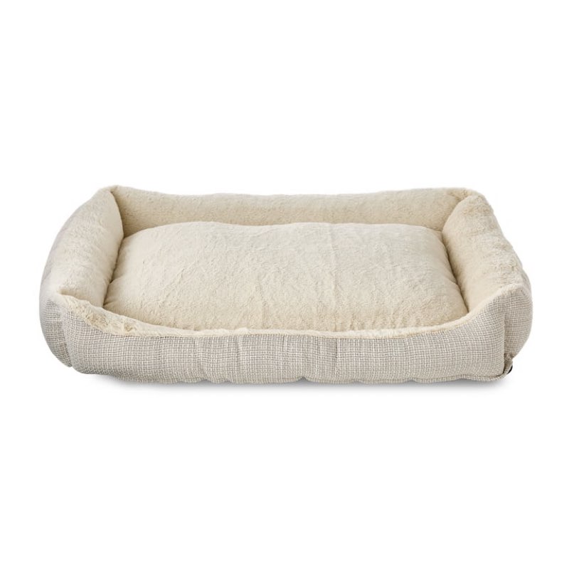 Vibrant Life Large Luxe Cuddler Dog Bed, Cream, 27" x 36"