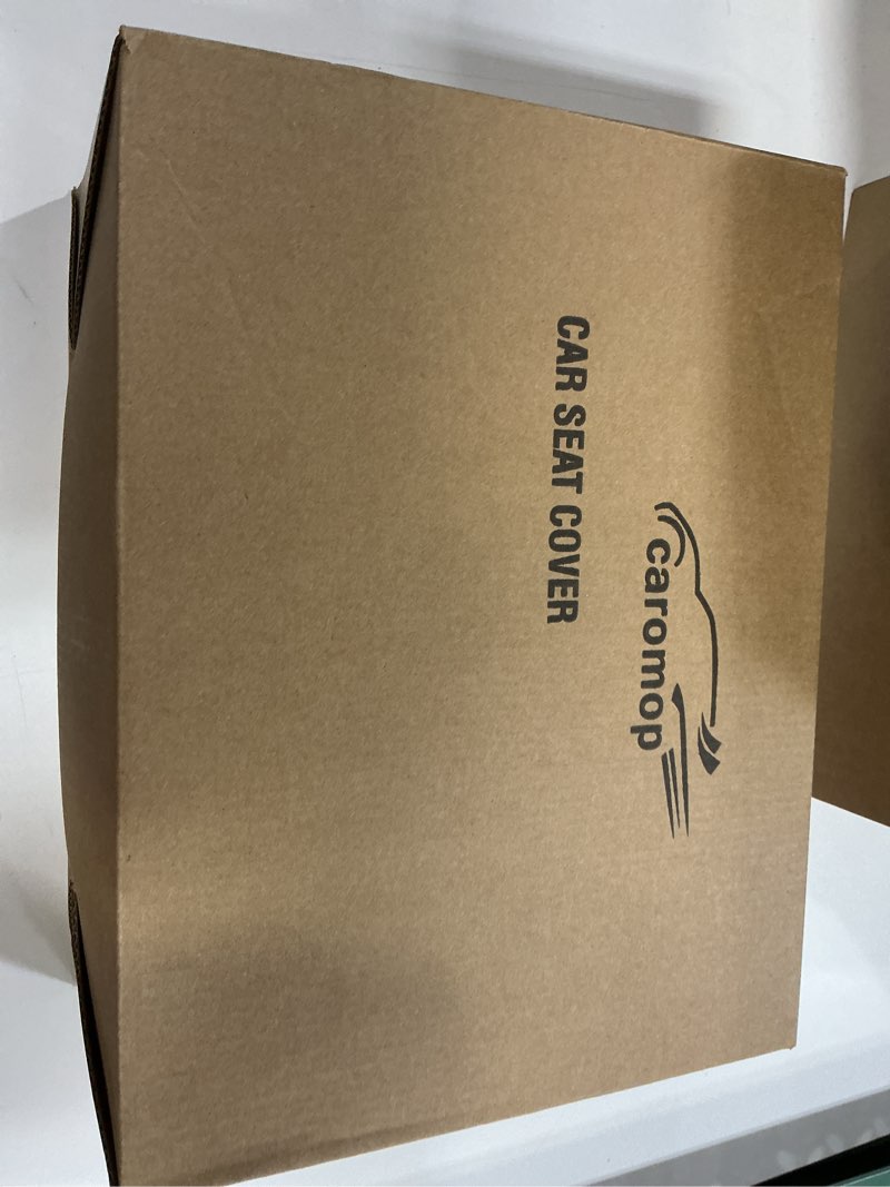 Condition photo showing New/Like New for CAROMOP Car Seat Covers Premium 3D Air Mesh Cloth Full Set Washable and Breathable Automotive Vehicle Seat Covers for Cars Interior, Universal Fit for Cars, Sedans, Trucks, SUVs (Black/Blue) Black/Blue Cloth Full Set