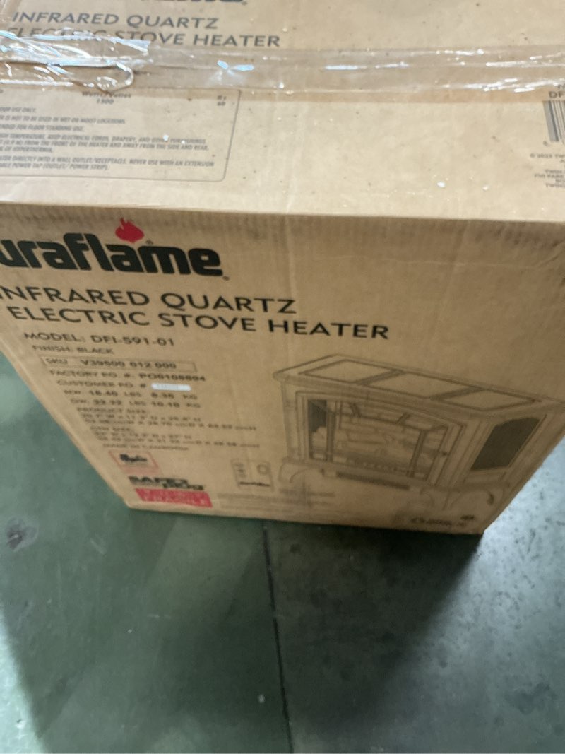 Condition photo showing New/Like New for duraflame Infrared Quartz Electiric Stove Heater - DFI-591-01 - Black