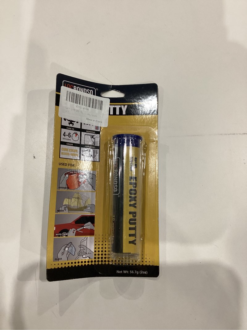 Condition photo showing As Is for Epoxy Putty, Strong Bond Epoxy Putty Stick, Fast Setting | Waterproof & Heat Resistant, Easy Repair for All Purpose Metal, Plastic, Wood, Ceramics, Glass, Grey(2 oz.)