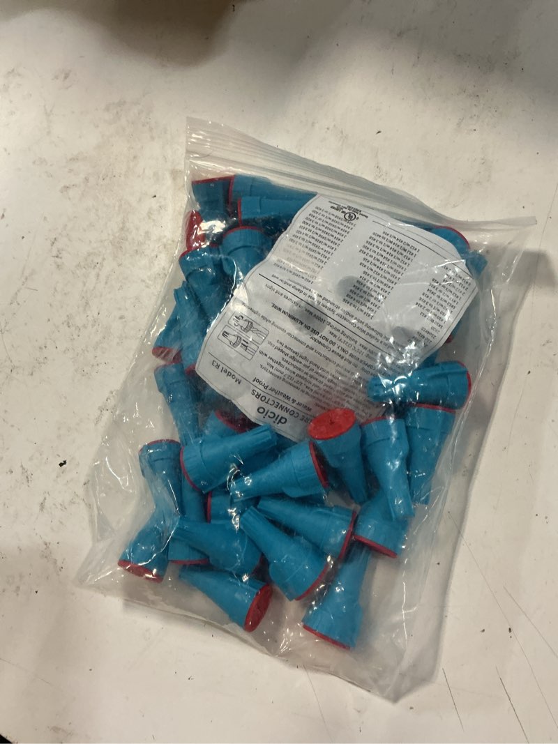 Condition photo showing Good Condition for dicio waterproof wire connectors 50 pcs for outdoor lights ul listed, electrical landscape wire connectors for 20awg-10awg lighting outside low voltage blue red_50