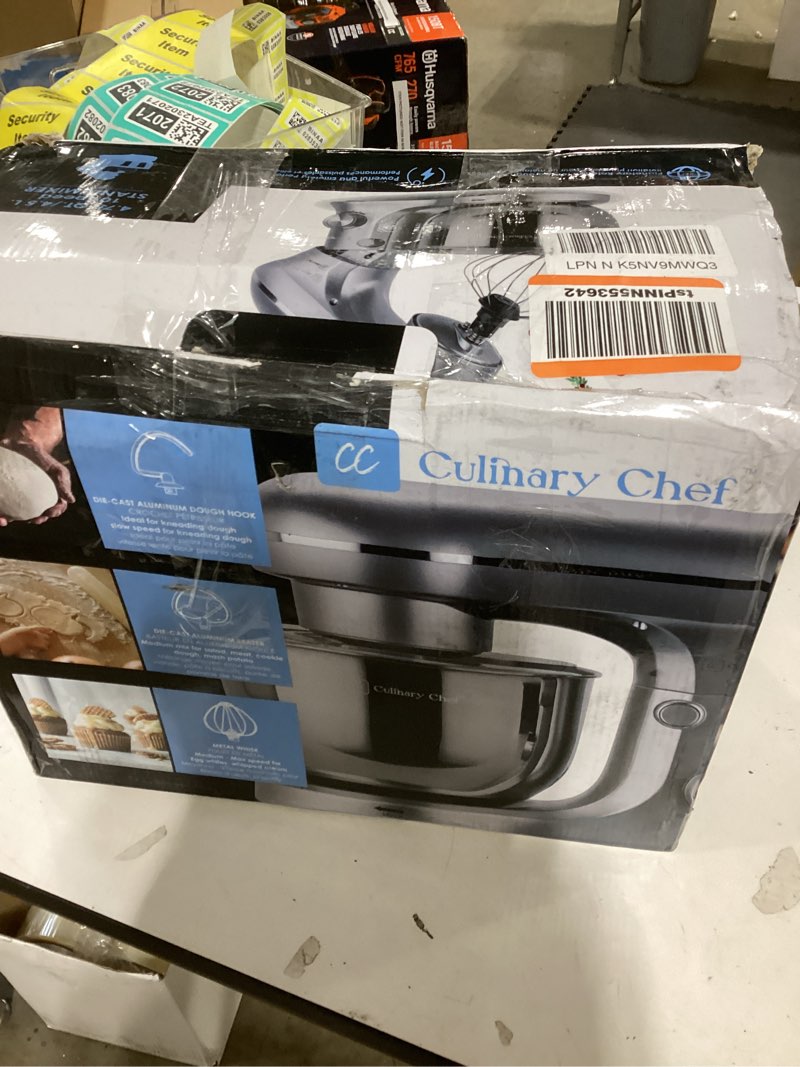 CULINARY CHEF 4.5L Retro Stand Mixer (Silver), 4.75 quart