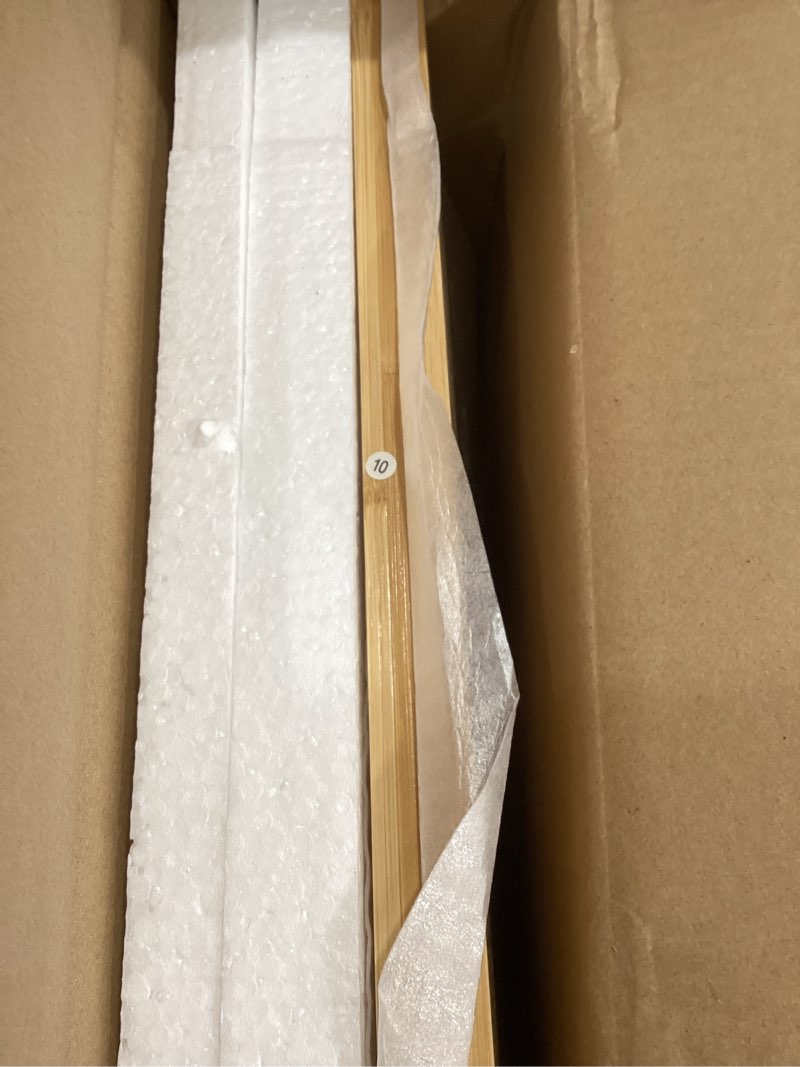 Condition photo showing New/Like New for WOWLIVE Corner Bread Box for Kitchen Countertop, Large Double Layer Bread Storage Container for Homemade Bread, Black Bread Holder for Kitchen Counter, Under Cabinet Organizer (Natural, Medium) Natural Medium