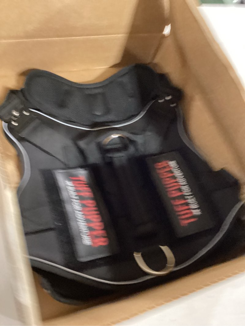 Condition photo showing Good Condition for tuff pupper elite tactical dog harness | dual control handles | front & back d-rings | fully adjustable | military cobra buckles | heavy duty nylon vest | reflective molle dog harness for large dogs x-large (chest: 26-42 inches) black