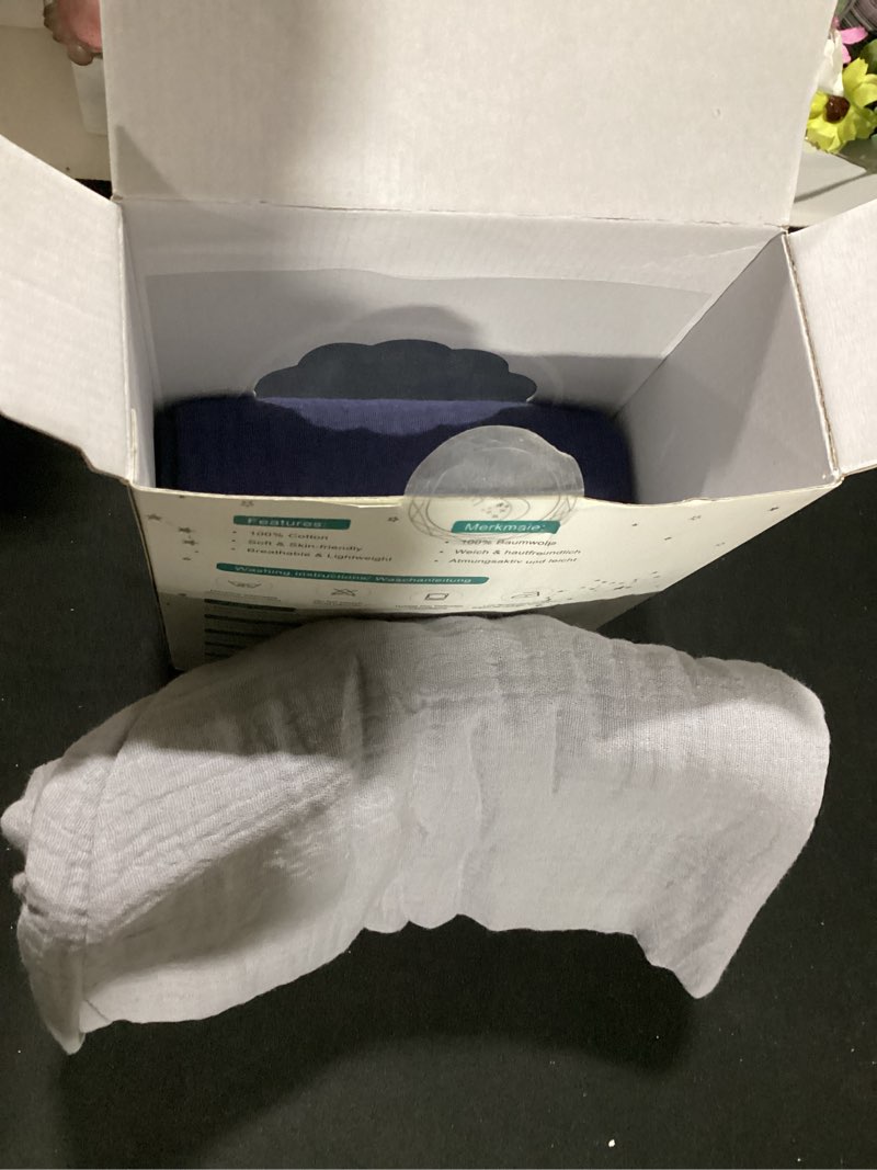 Condition photo showing Good Condition for termichy baby lounger covers muslin: soft and breathable slipcover for snuggle me lounger - machine washable & zipper-free for safe daily use - navy & blue for boys navy&mist blue