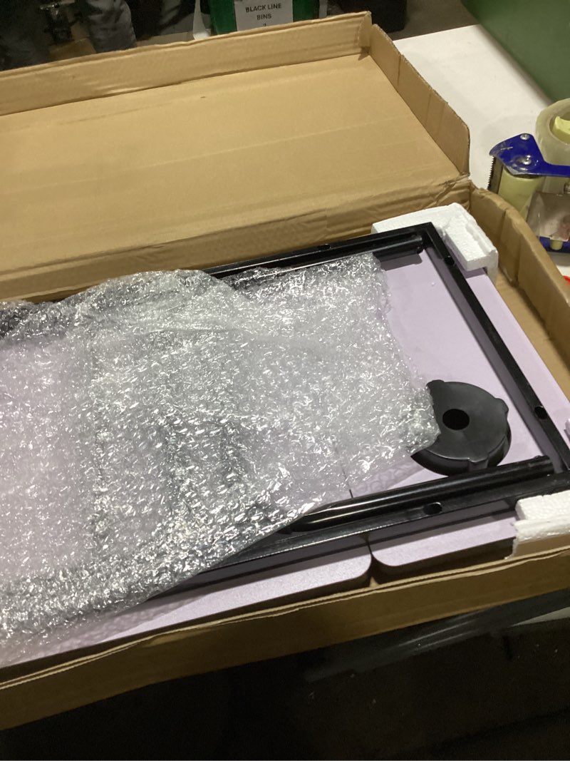 Condition photo showing As Is for laptop desk for bed couch,lap desk for laptop,portable laptop stand for desk,small adjustable laptop desk,foldable bed table for laptops and writing, bed tray table with cup holder(black)