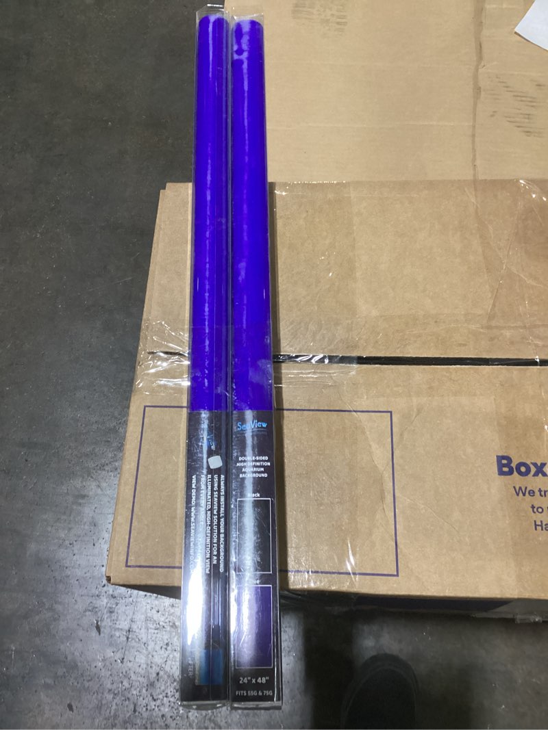 Condition photo showing New/Like New for (2 pck) Seaview Brilliant Backgrounds Deep Sea Blue/Midnight Black 24\" L X 48\" W