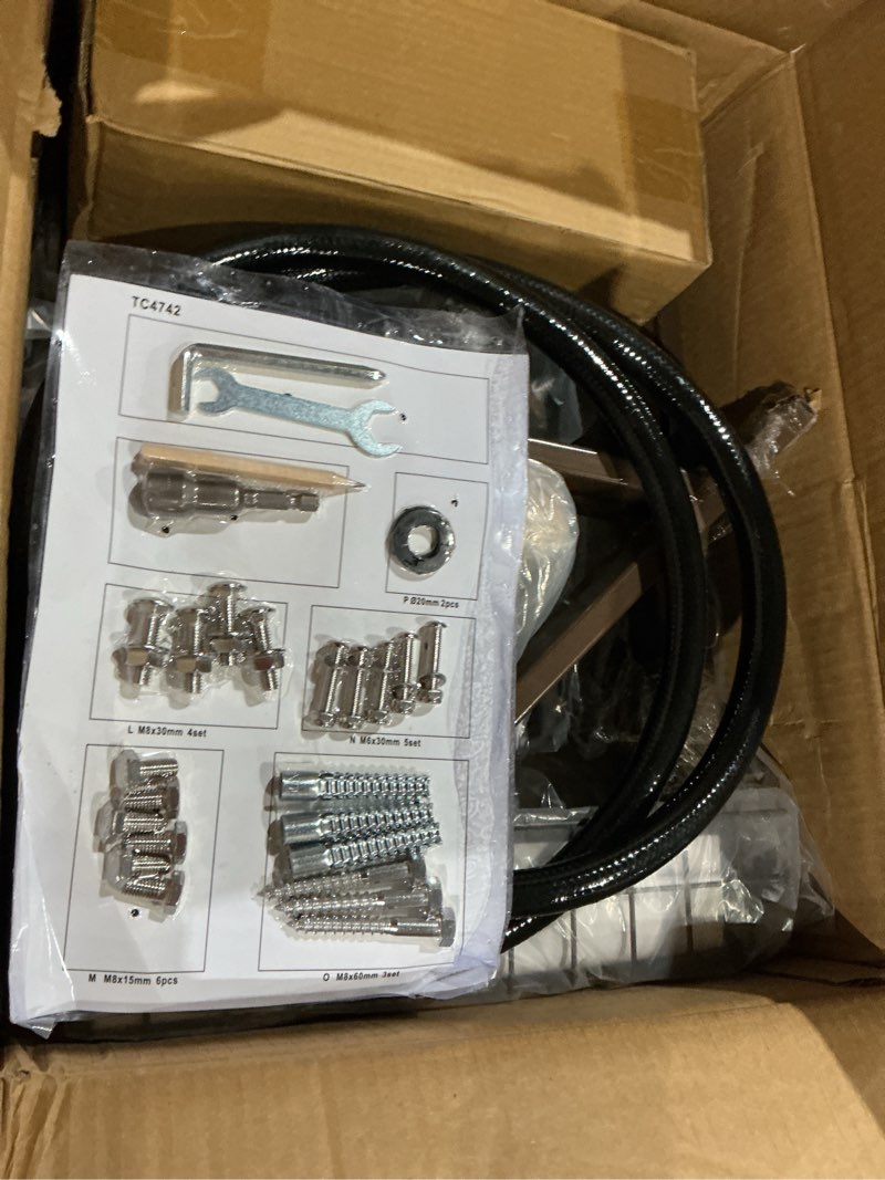 Condition photo showing Good Condition for garden hose reel wall mounted, heavy duty hose reel holds 155ft of 5/8-inch hose, outdoor metal water hose organizer with 6.5ft leader hose & brass fitting for outside
