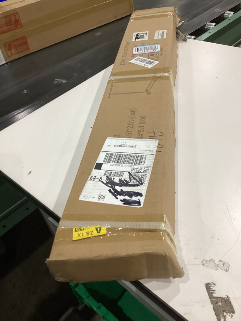 Condition photo showing New/Like New for Clothes Rack, 130LB Capacity Heavy Duty Clothing Rack with Wheels and Bottom Shelf, 52.17 Inch Rolling Racks for Hanging Clothes, Coats, Shirts, Sweaters, Skirts, Dress, White Matte White Single