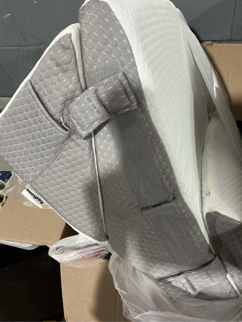 Condition photo showing As Is for adjustable 3pcs bed wedge pillow set, memory foam wedge pillows post surgery for back, neck, leg pain relief, pillow