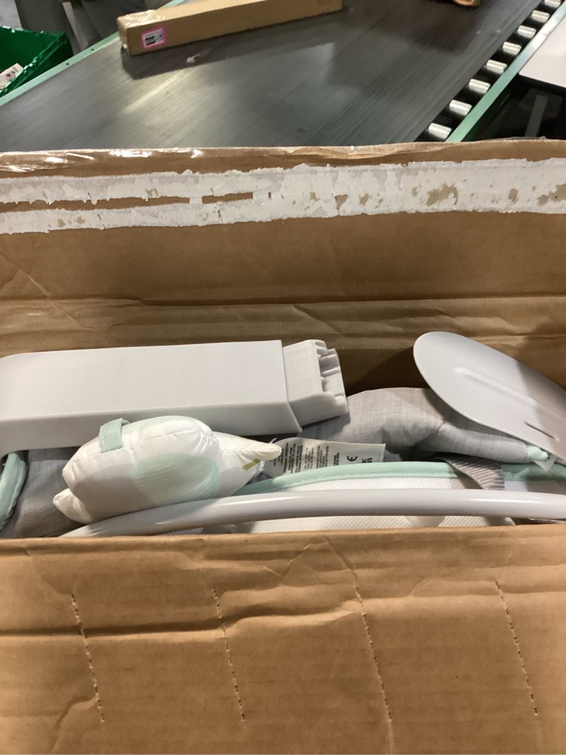 Condition photo showing As Is for ingenuity keep cozy 3-in-1 grow with me vibrating baby bouncer, seat & infant to toddler rocker, vibrations & -toy bar, 0-30 months up to 40 lbs (weaver)
