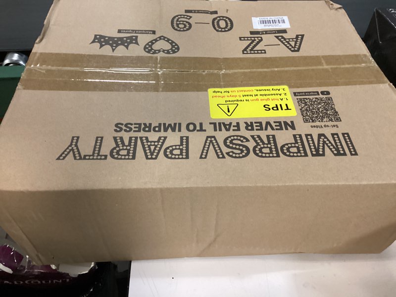 Condition photo showing New/Like New for 65 Marquee Numbers 4 Feet Tall: Large 65 Light Up Numbers for Party Cardboard Sign Foam Board Party Backdrop White_Number 65