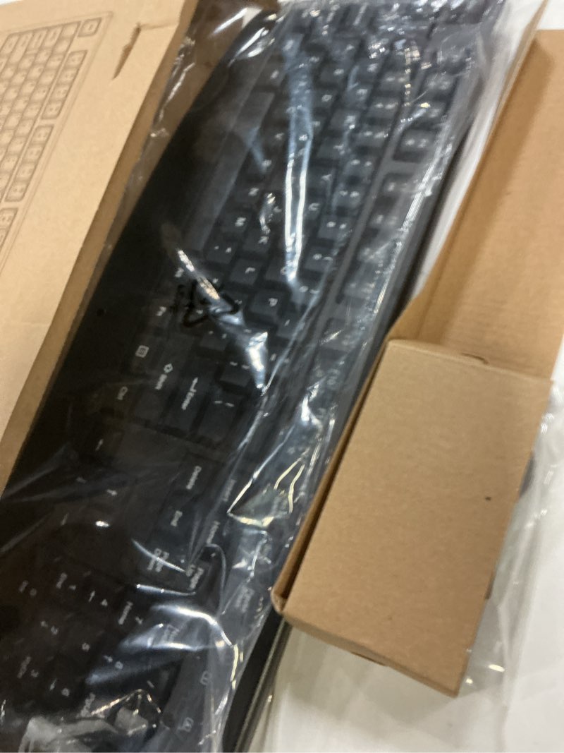 Condition photo showing Good Condition for Wireless Keyboard and Mouse Combo, EDJO 2.4G Full-Sized Ergonomic Computer Keyboard with Wrist Rest and 3 Level DPI Adjustable Wireless Mouse for Windows, Mac OS Desktop/Laptop/PC Black