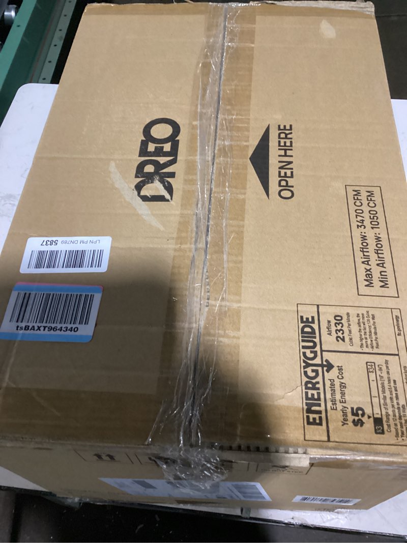 Condition photo showing Good Condition for dreo ceiling fans with lights and remote, 44 inch low profile, black flush mount bedroom ceiling fan, reversible motor, 5cct led, 6-level dimmable, 6-speed, quiet, timer, easy-install black 44"
