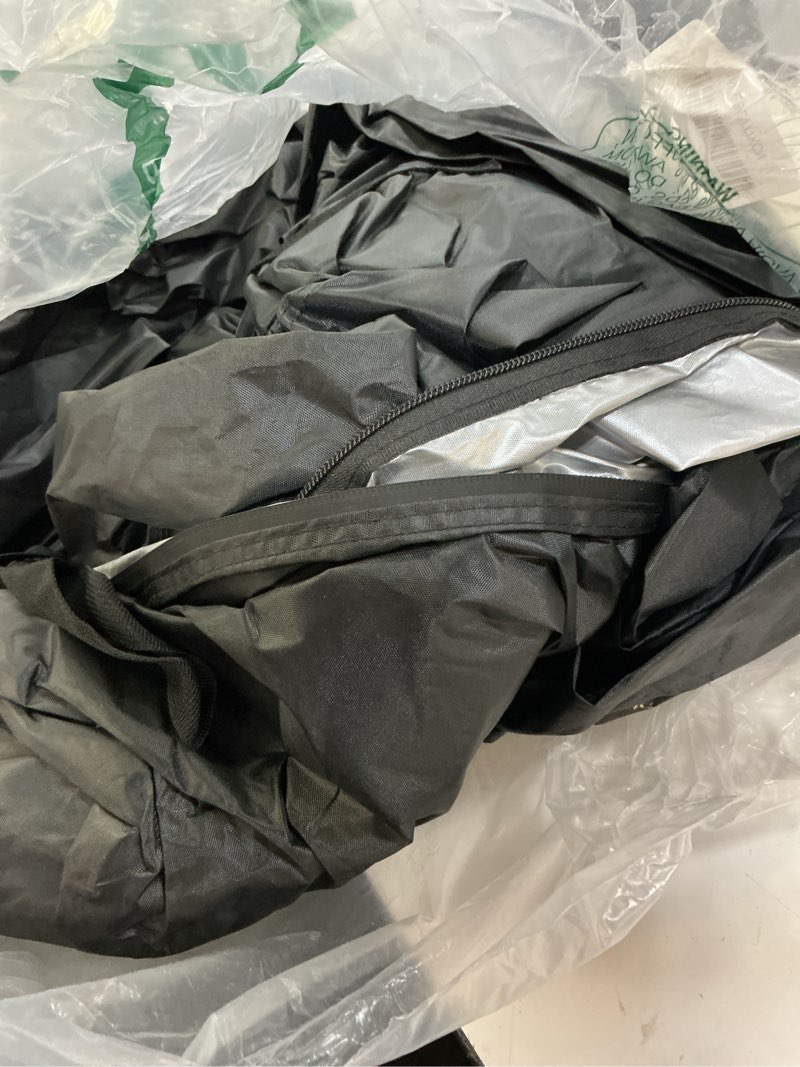 Condition photo showing As Is for patio cushion storage bag,outdoor cushion storage bag,waterproof storage bag with zipper and handle,used for outdoor cushion storage and home storage. 68in l x 30in w x 20in h (1 pack)large - 68 x 30 x 20in