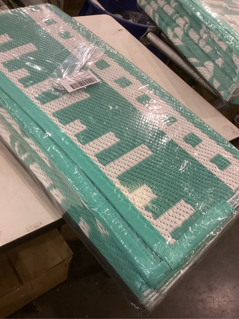 OLANLY Outdoor Rug Waterproof 9x12 ft, Reversible Outdoor Plastic Straw Rug, Boho Patio Rug, Indoor 