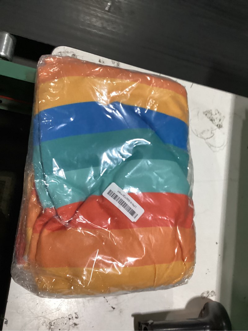 Condition photo showing New/Like New for fumete 2 pack summer lounge chair cover 30 x 85 inch pool chaise lounge towel microfiber spa beach chair towel portable striped outdoor patio furniture cover for sunbathing picnic(colorful) multi color