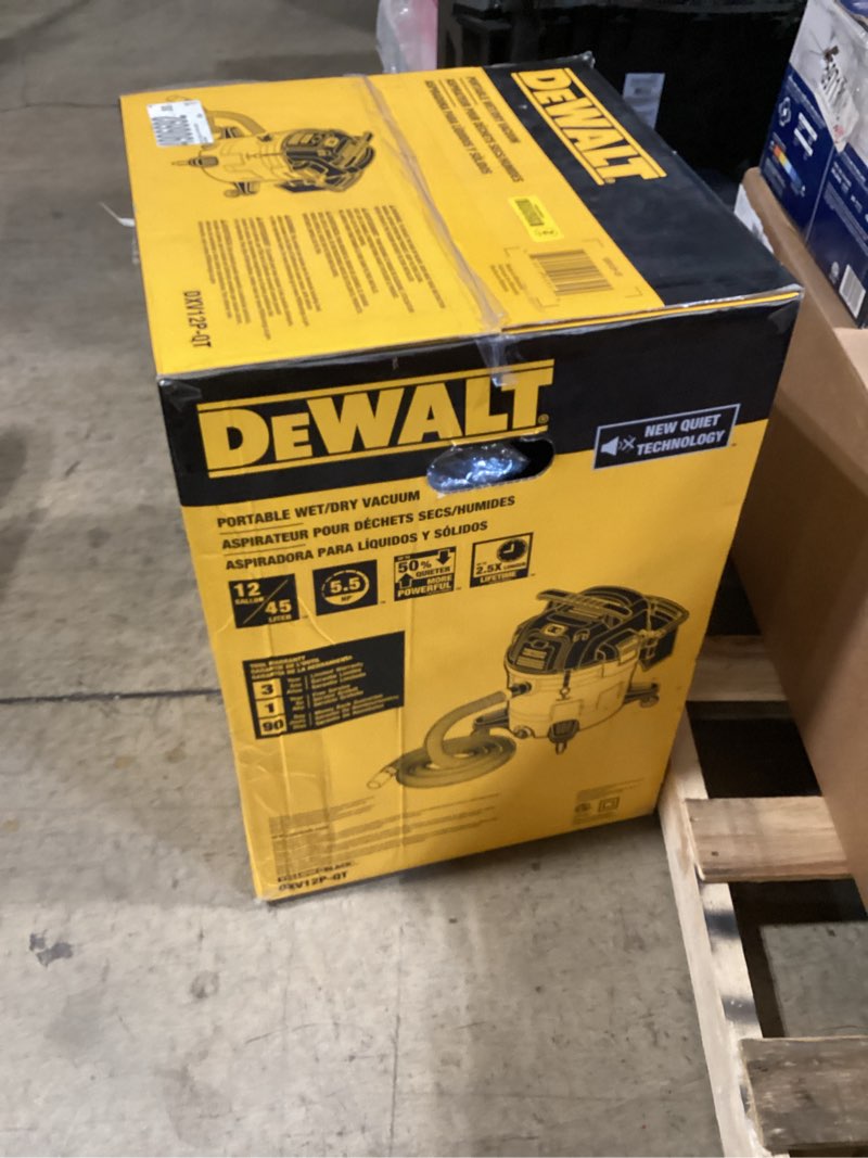 Condition photo showing Good Condition for dewalt stealthsonic quiet 12-gallon 5.5-hp corded wet/dry shop vacuum with accessories included