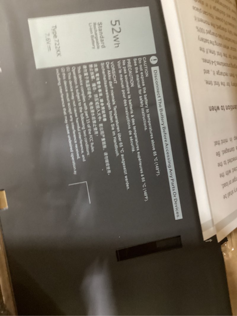 Condition photo showing New/Like New for futurebatt 2njnf laptop battery for dell inspiron 14z-5423 15z-5523 ultrabook series.battery 8jvdg tpmcf t41m0