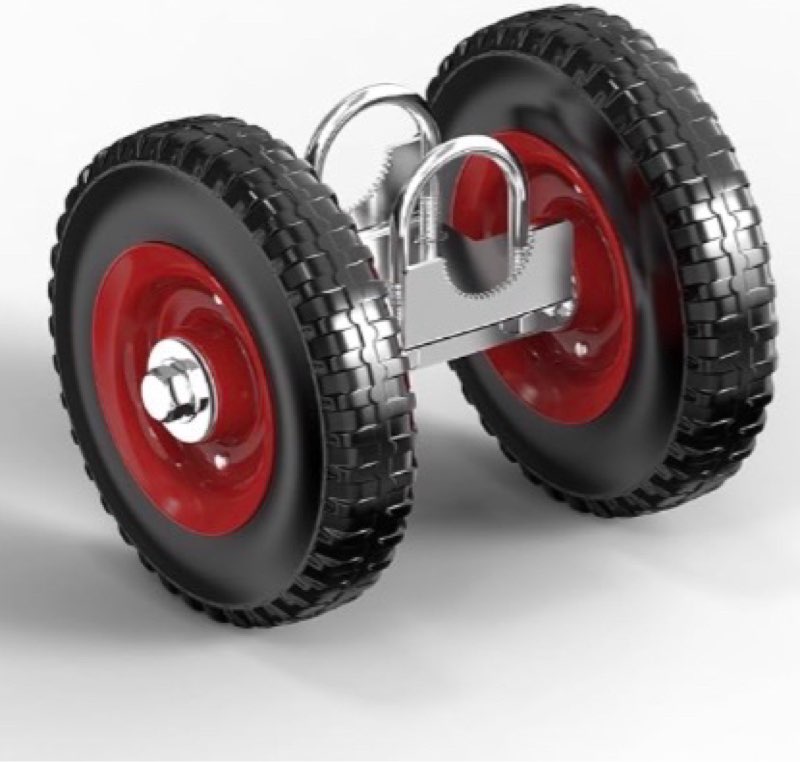 Heavy-duty Steel Gate Wheel 8" Rubber Rolling Carrier for Driveway Chain Link Fence Parts Metal Tube