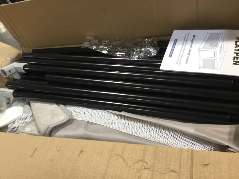 Mloong Baby Playpen with Mat, 59x59 Inches Extra Large Playpen for Babies and Toddlers, Indoor & Outdoor Activity Center, Safety Baby Fence 59*59inch Gray with mat