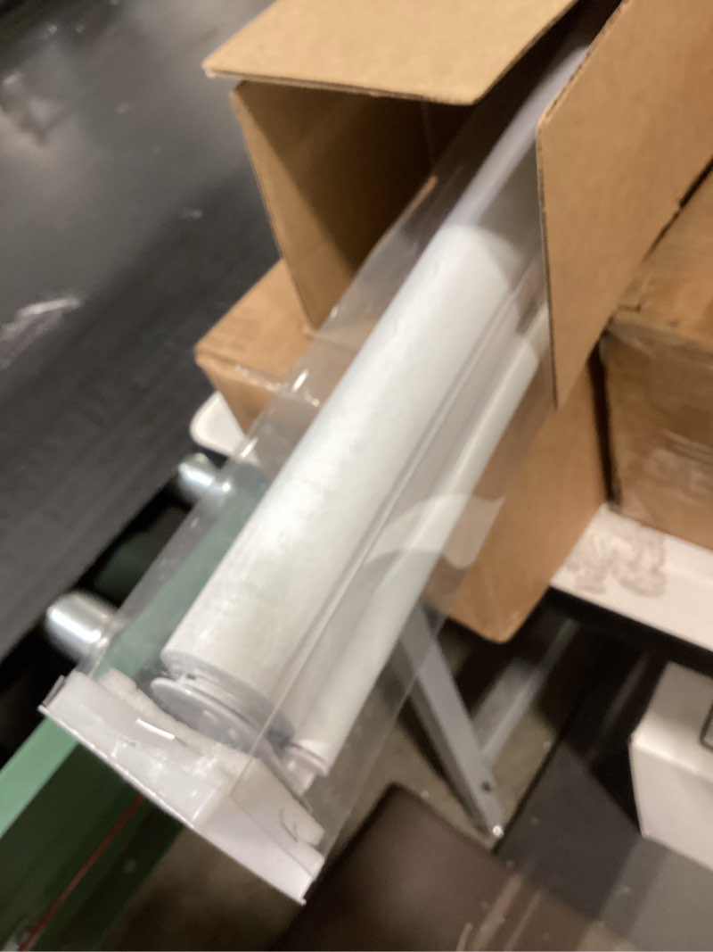 Condition photo showing Good Condition for shademoon cordless blackout window roller shades, pull down spring system indoor blinds, room darkening waterproof uv blocking thermal insulated fabric for home office (white, width 23", height 72") white 23"w x 72"h