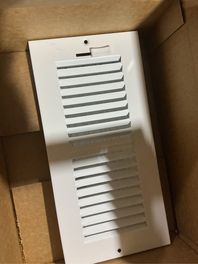 Condition photo showing Good Condition for Sidewall & Ceiling Register 4x10 | Steel 2-Way Adjustable Air Supply Diffuser Grille for Sidewall & Ceiling | Air Vents for Ceiling | Outer Dimensions 5.75x11.75" 4 Inch x 10 Inch 1