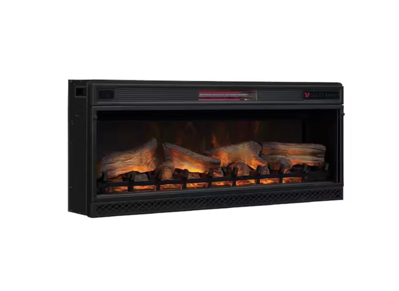 42 in. Ventless Infrared Electric Fireplace Insert with Safer Plug