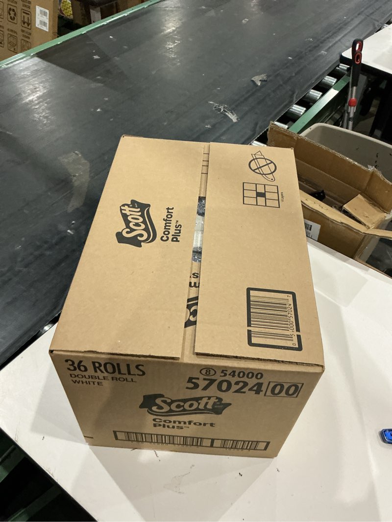Condition photo showing New/Like New for scott comfortplus toilet paper, 36 double rolls, 231 sheets per roll, septic-safe, 1-ply toilet tissue double 231 sheets (pack of 36)