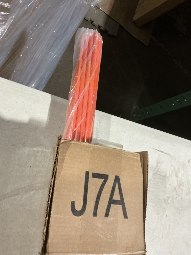 Condition photo showing As Is for Remiawy Driveway Markers 26 Pack, 48” Snow Stakes, High Visibility Plow Stakes with Reflective Tape, Orange Fiberglass Poles Rods, Snow Markers for Driveways, Walkways, Parking Lots, Garage Entrances