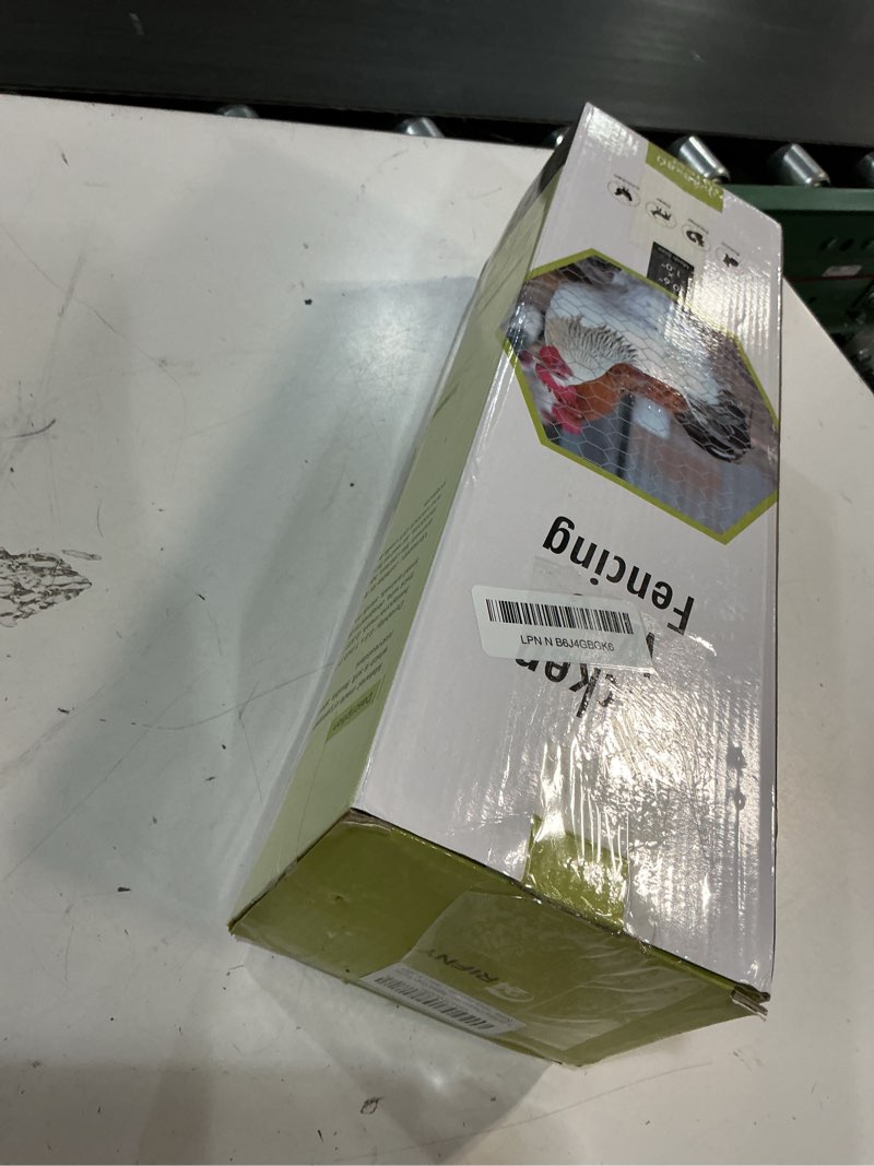 Condition photo showing New/Like New for chicken wire fencing, 16.5 inch x 80 feet chicken wire mesh roll for garden plants, 0.6 inch mesh hexagonal galvanized metal poultry wire netting for chicken coop rabbit dogs barrier 16.5 x 960 inches-0.6 inch mesh
