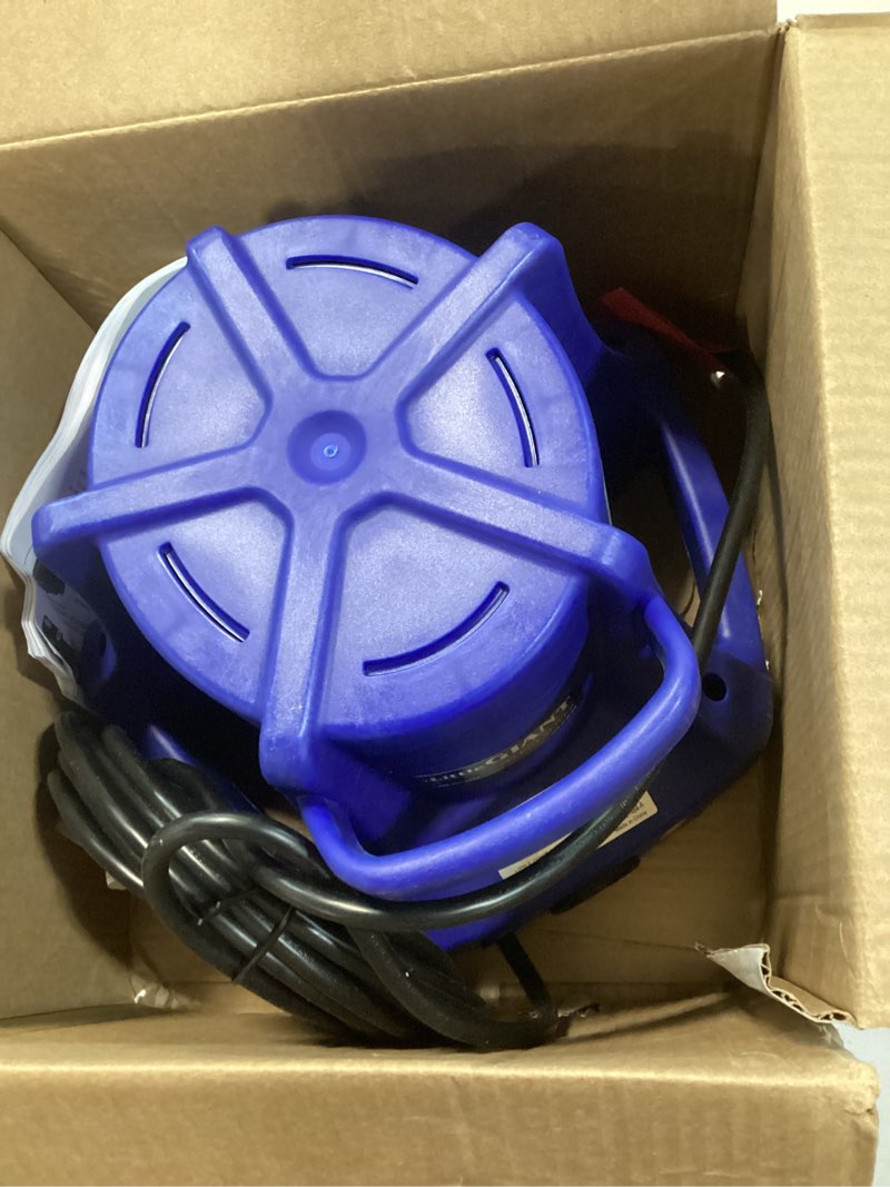 Condition photo showing As Is for little giant select series lg-apcp1700 1/3 hp, 1745 gph, automatic, submersible, swimming pool cover pump with 25-ft. cord, dark blue, 14942691