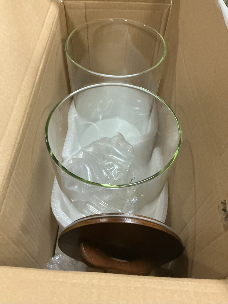 Condition photo showing Good Condition for 2pcs 2.2 gallon drink dispenser,glass water dispenser with stand,beverage dispenser with stainless steel spigot,drink dispensers for parties,bars,restaurants 2 pcs 2.2 gallons