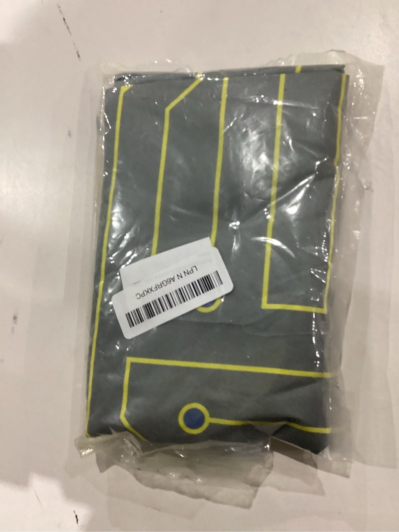 Condition photo showing Good Condition for circuit board pattern pattern - square linen tablecloth, 52" x 52" inches washable decorative table cloth