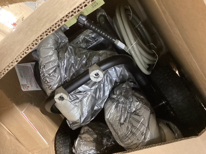 Condition photo showing As Is for simpson 3400 psi gas pressure washer, 2.5 gpm residential power washer, cold water, 25' hose, clean machine, 49-state compliant (cm61083)