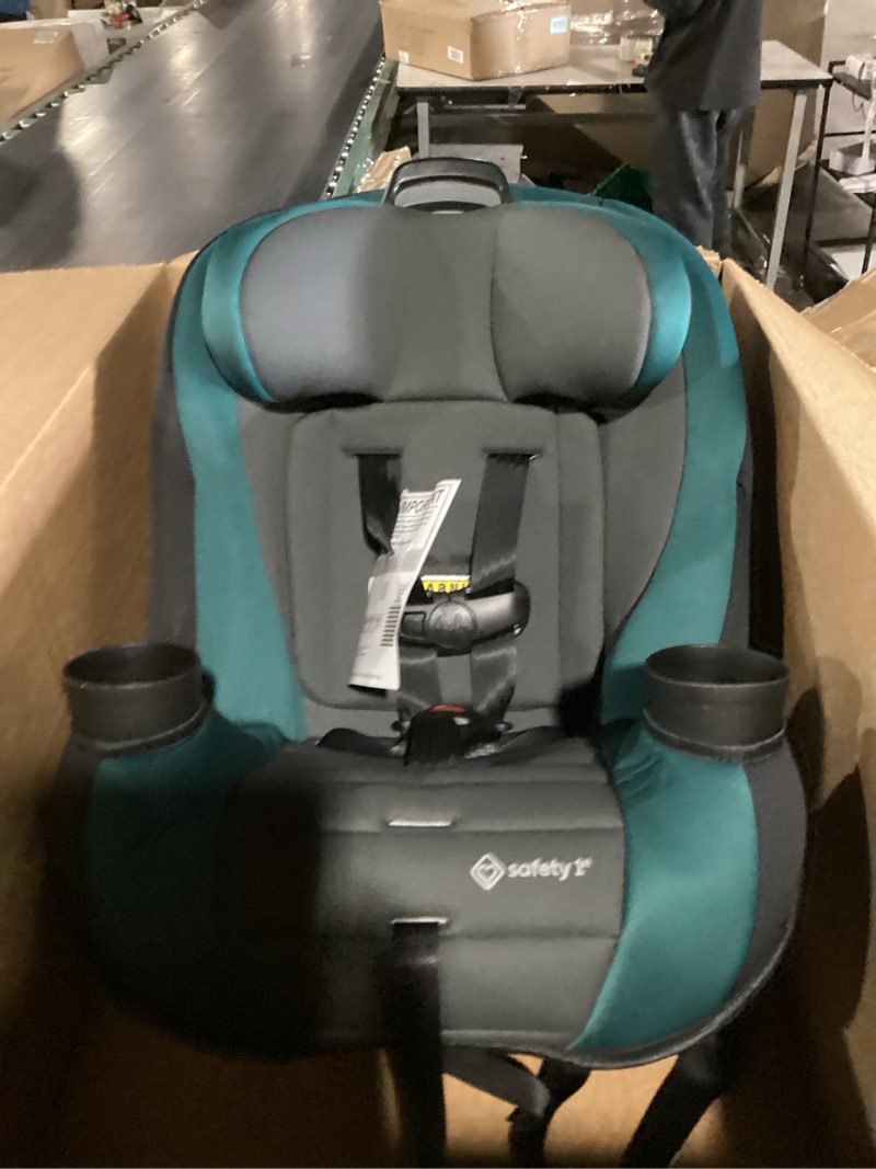 Condition photo showing Good Condition for safety 1st ellaris 3-in-1 convertible car seat, slim fit design, rear & forward-facing, 5-position headrest, 3-across fit, travel-friendly with machine-washable seat pad, london blue
