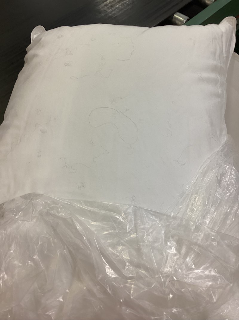 Condition photo showing As Is for premium down alternative pillow size: standard