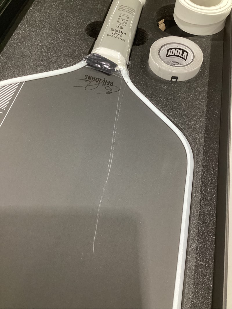 Condition photo showing Good Condition for joola pro iv pickleball paddles – raw carbon fiber surface – perseus, hyperion, scorpeus & magnus shapes – 14mm/16mm – tech flex power – propulsion core – wide or elongated – upa-a and usap approved 16mm perseus