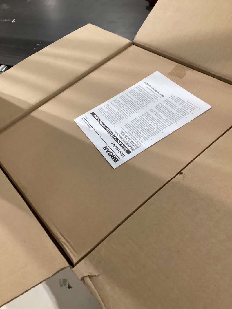 Condition photo showing As Is for Broan-NuTone 194 High Capacity Wall Heater, White Painted Grille, 3000/1500 Watt 240 VAC, Covers 300 sq. ft. at Factory Wired Voltage