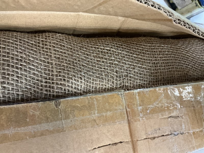 Condition photo showing Good Condition for 40" x 80 feet Burlap Fabric Roll – Multipurpose Burlap Tree Wrap, Natural Jute Garden Fabric for Outdoor Plant Cover, Weed Barrier Cloth, Landscaping, DIY Crafts, Gardening & Rustic Party Decor