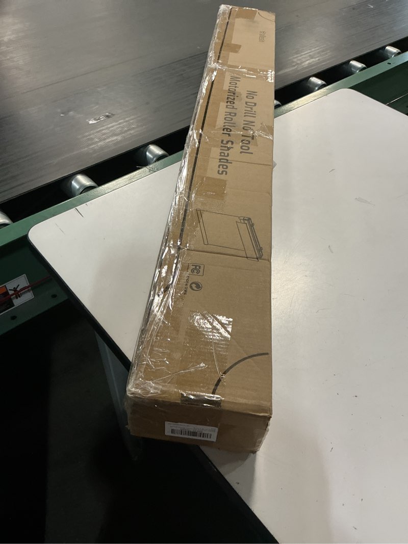 Condition photo showing New/Like New for Allesin No Drill Motorized Roller Blinds – Rechargeable Electic Blackout Shades with Cassette Cover, Utral-Quiet Motor, Automatic Blind with Remote for Indoor Windows (White, 35" W x 72" H)