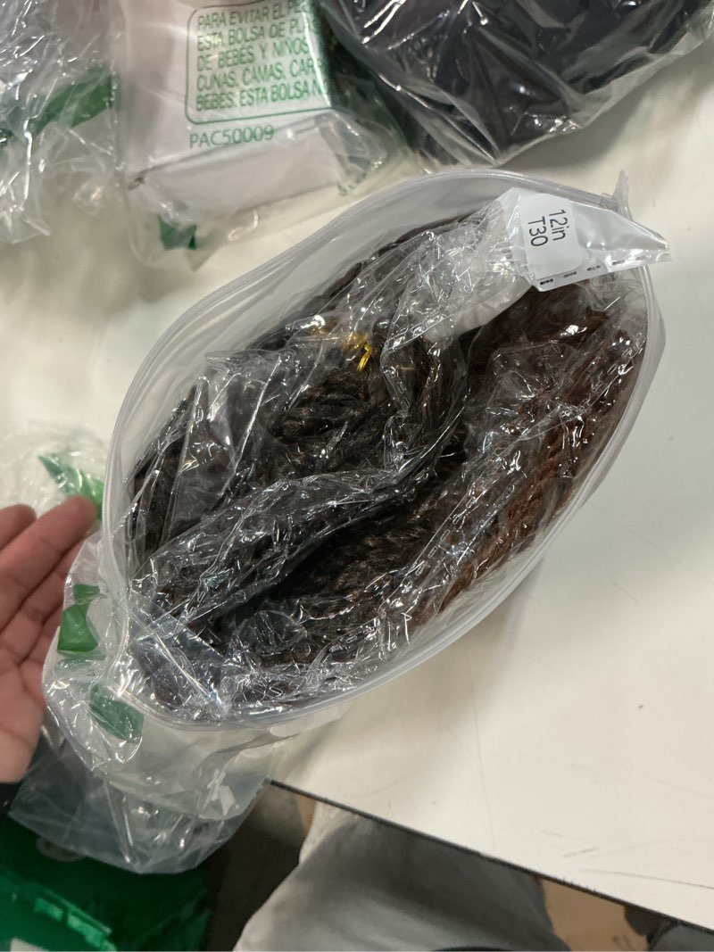 Condition photo showing Good Condition for 12 inch box braids crochet hair light auburn crochet braids pre looped goddess box braid crochet hair for black women (12 inch,7 packs,t30) black to light auburn 12 inch