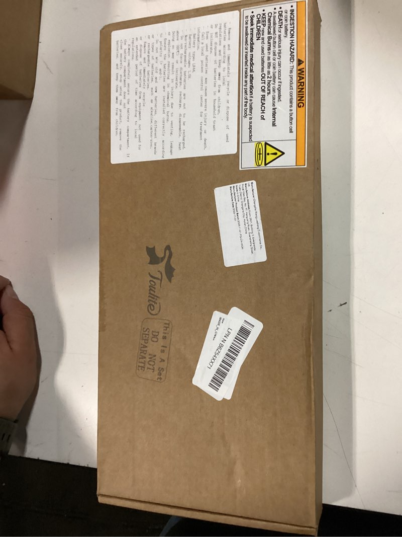 Condition photo showing New/Like New for Toulite Wizard Cape for Kids Age 3-16, Witch Costume Includes Cape Hat Glowing Wand and Beard Suit for Boys Girls Black L/8-16y