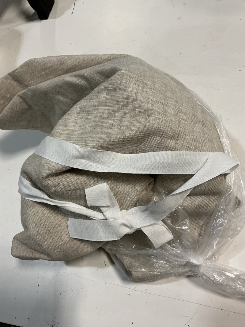 Condition photo showing As Is for quince european linen curtain, 48x96, flax