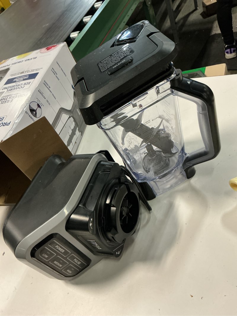 Condition photo showing Good Condition for Ninja Professional Blender 1000W, Total Crushing Technology- Smoothies, Ice Crushing & Frozen Fruit, Full-Size Countertop Blender, 72-oz. Pitcher, Black & Grey, BL610 Generation 2 (1000 Watts)