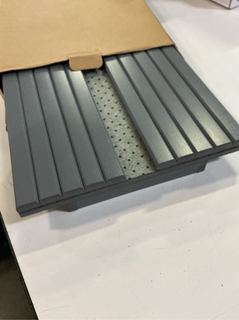Condition photo showing Good Condition for bamboo couch arm tray table?foldable sofa armrest tray table for couch?flexible and anti-slip couch arm cup holder?portable sofa arm chair table for drink,cups, eats?snacks, phone, remote (gray)